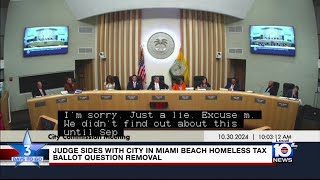 Judge sides with Miami Beach homeless tax ballot question removal [upl. by Halbert]