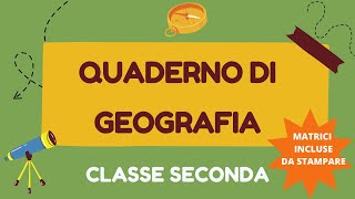 GEOGRAFIA  Classe SECONDA quaderno con schede per la scuolaprimaria [upl. by Regnij623]