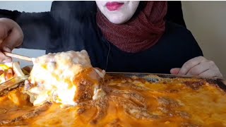 ASMR  SUPER JUICY LASAGNA Mukbang  Eating Sounds [upl. by Dichy313]