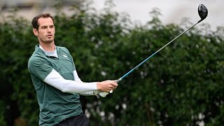 Andy Murray breaks golfs golden dress code rule on debut at BMW Championship ProAm [upl. by Peale]