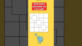 How many SQUARES are there ⬜ quiz shorts math square challenge test [upl. by Twitt919]