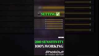 Best Sensitivity Settings In Free Fire 200 Sensitivity 100Working📱✅ freefireshorts shorts [upl. by Jillane]