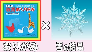 【折り紙】雪の結晶 簡単な作り方 立体的なおりがみ 冬の折り紙 子供でも作れる難しくない折り方【おりがみ】 [upl. by Virgel]