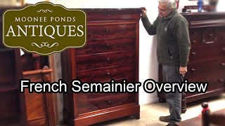 French Antique Semainier Overview [upl. by Aihsenal]