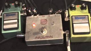 Maxon OOD9 Organic Overdrive versus OSD9 Overdrive Soft Distortion guitar pedal comparison [upl. by Cale]