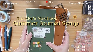 starting a summer journal 💫 Traveler’s Notebook Weekly Vertical [upl. by Aneen]