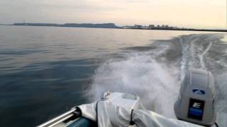 1978 15 trihull boat with 1982 Evinrude 70 hp motor on Lake Superior [upl. by Alben105]