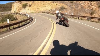 Indian FTR 1200 and KTM Super Duke 1290R on Latigo Canyon dirty [upl. by Sadoc529]