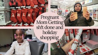 DITL Of A Pregnant Mom  Christmas shop with me at Target  Babygirl is SAD 😔 [upl. by Zebedee]