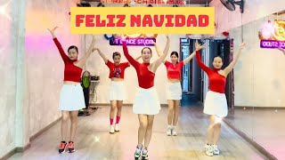 FELIZ NAVIDA NHẢY GIÁNG SINH  Noel  Zumba Dance  Zin Thu Vân [upl. by Kynan]