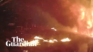 Dashcam footage shows how fast bushfires can move when the wind changes [upl. by Linus]