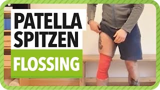 Kniegelenk  Kniescheibe behandeln  Patellaspitzen Flossing Anleitung  Netztherapeuten [upl. by Airamzul]