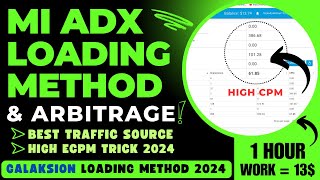 Mi Adx Loading amp Arbitrage Method 2024  Galaksion Loading Method  Galaksion amp Mi High CPM Method 🔥 [upl. by Nylanej]