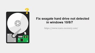 Fix seagate hard drive not recognized in windows 10 8 7Free [upl. by Leviram]