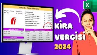 Konut Kira Gelir Vergisi Hesaplama 2024  Excel Uygulamalı Anlatım [upl. by Peednama255]