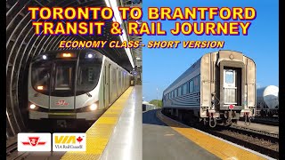 Toronto to Brantford Transit amp Rail Journey  Economy Class Short Version [upl. by Iur919]