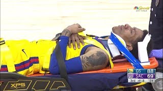 Patrick McCaw Scary INJURY  Warriors vs Kings  March 31 2018  201718 NBA Season [upl. by Hutt]