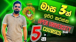 OUSL එකේ කෙටිකාලීන පාඨමාලාවන් 05 ක්  Open University of Sri Lanka OUSL Short Courses [upl. by Blalock]