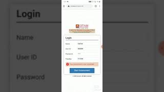 GITAM University Online Exam Instruction For mobile users [upl. by Noroj]