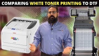 Comparing White Toner Printing to Direct to Film DTF [upl. by Etnaled]