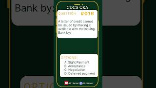 CDCS SAMPLE QUESTION 016 MrBankerBD [upl. by Cartie]