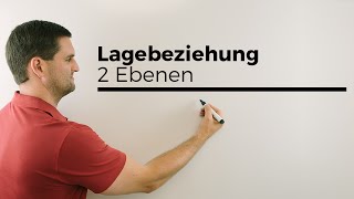 Lagebeziehung von 2 Ebenen Übersicht der möglichen Rechnungen Vektorgeometrie [upl. by Soigroeg543]