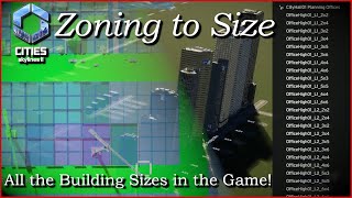 Cities Skylines 2  All the Building Zone Sizes [upl. by Oisinoid]