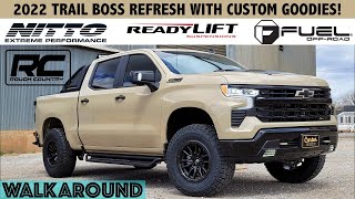 2022 Customized Silverado LT Trail Boss Refresh w Fuel Rims Ready Lift and Light Bar  WALKAROUND [upl. by Laszlo]