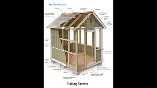 8x10 Timber Frame Garden Shed Plans Blueprints [upl. by Sherwynd]