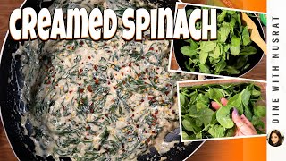 Fast amp Easy Creamed Spinach  The Best Creamed Spinach  Creamed Spinach Steakhouse Style [upl. by Ochs165]