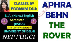 SEMESTER 2 DSC 5 APHRA BEHN The Rover NEP  UGCF UNIVERSITY OF DELHI [upl. by Lazos]