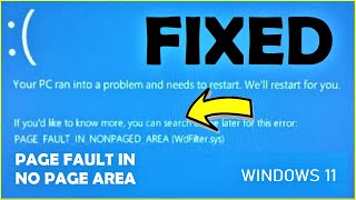 How To fix Page Fault In Nonpaged Area Error on windows 11 or 10  Blue Screen of Death  2024 [upl. by Carma]