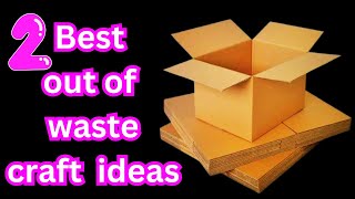 Two best out of wasteart and craft work for school studentsdiy craft ideas [upl. by Eisso]