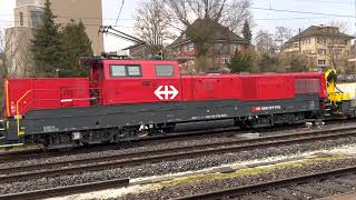 SBB Aem 940 029 mit Tm 234 118 in Bülach [upl. by Irakuy]