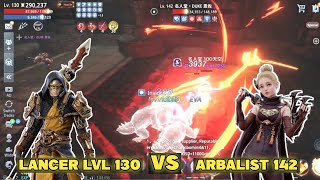 LANCER 130 VS ARBALIST 142  MIR4 GLOBAL mir4 [upl. by Wivinia]