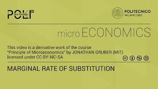 Marginal Rate of Substitution derived from video lecture by Jonathan Gruber [upl. by Eneluqcaj]