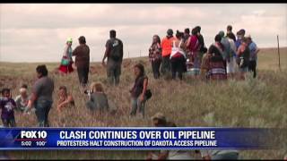 Dakota Access Pipeline protest turns violent [upl. by Yenduhc]