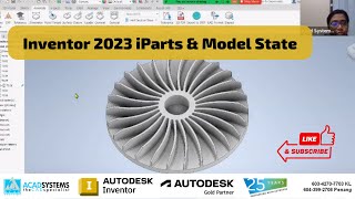 Inventor 2023 iParts amp Model State [upl. by Ennayelhsa]