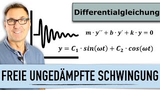 Freie ungedämpfte Schwingung  Feder Masse System  DGL 2 Ordnung [upl. by Tdnaltroc]