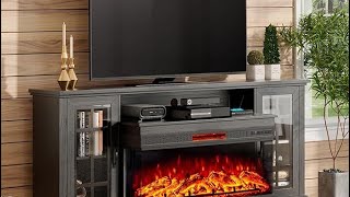 AMERLIFE 75in 3Sided Glass Fireplace TV Stand on Amazon [upl. by Spancake]