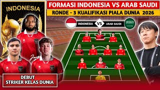 STRIKER EROPA DIPROSES LINE UP KEJUTAN INDONESIA VS ARAB SAUDI ROUND 3 KUALIFIKASI PIALA DUNIA 2026 [upl. by Bitthia]