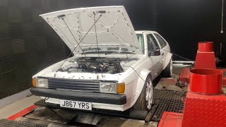 Mk2 Scirocco 18T 20v RWD conversion dyno run  14 bar boost Emerald K6 [upl. by Seale]