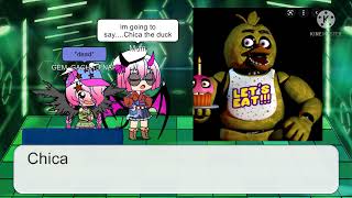 My brother and mum guesses FNAF characters Five nights at Freddys Gacha Club [upl. by Hallam]