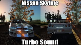 GTA SA Turbo Nissan Skyline Sound High Quality [upl. by Nelda683]