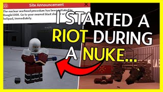 I Started A ClassD MINIGUN RIOT During A NUKE SCP Roleplay [upl. by Lorry]