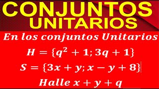 CONJUNTOS UNITARIOS  ¿Que son  Ejecicio Resuelto Paso A Paso [upl. by Atwater]