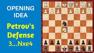 Chess Opening Petrovs Defense 3Nxe4  Ideas and Traps [upl. by Karee]