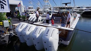 New Yamaha 300  Quad 600 Mercury Outboards Sound On [upl. by Scevor]