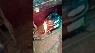 r600a refrigerant burning aaisahebtechnicianworks r600 diyfridge coolingsolution fridgerepair [upl. by Ferne175]