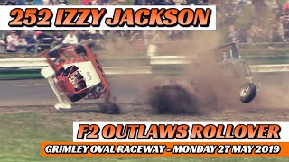 252 Izzy Jackson  F2 Outlaws Rollover  Grimley 27 May 2019 [upl. by Enimsay]